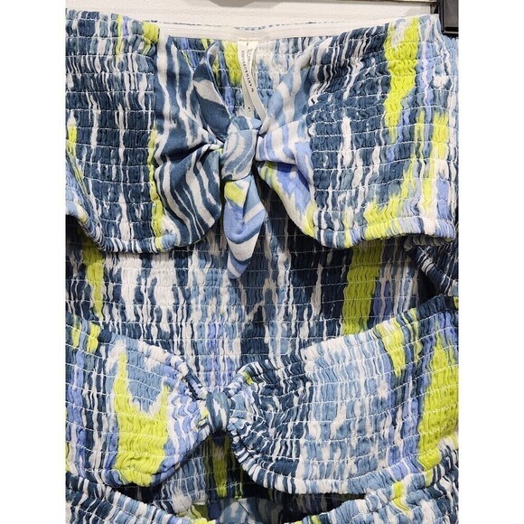 NWT By Anthropologie Reversible Smocked Mini Dress, LP - Picture 9 of 10